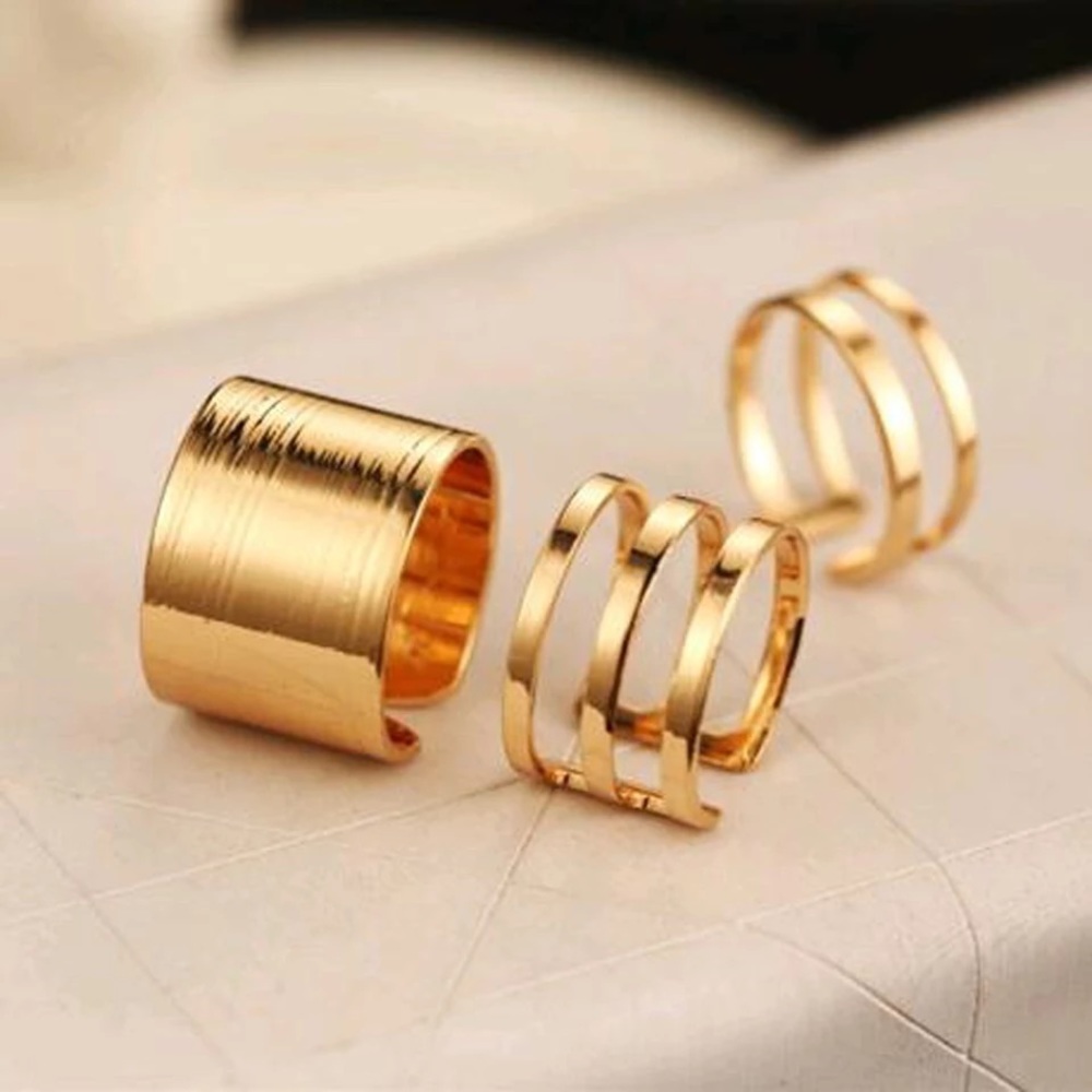 3 for $27 ❤️ Silver / Gold knuckle rings set (3)